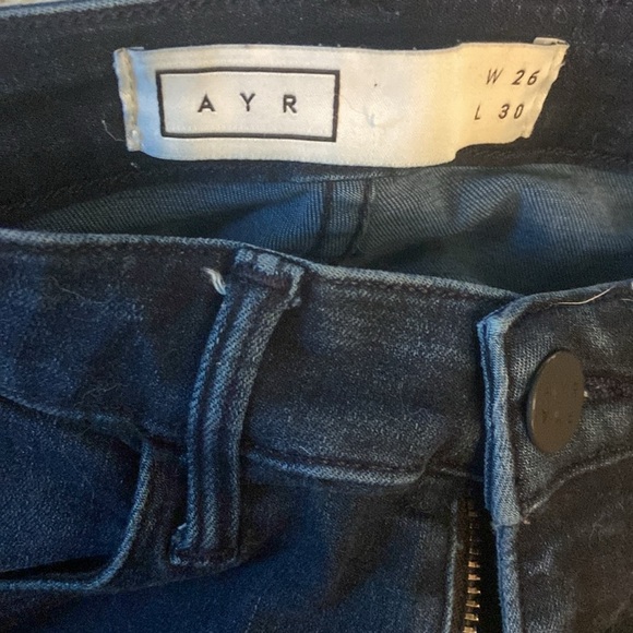 AYR Hi Rise Skinny Jeans Dark Rinse Sz W 26 L 30 - Picture 4 of 5
